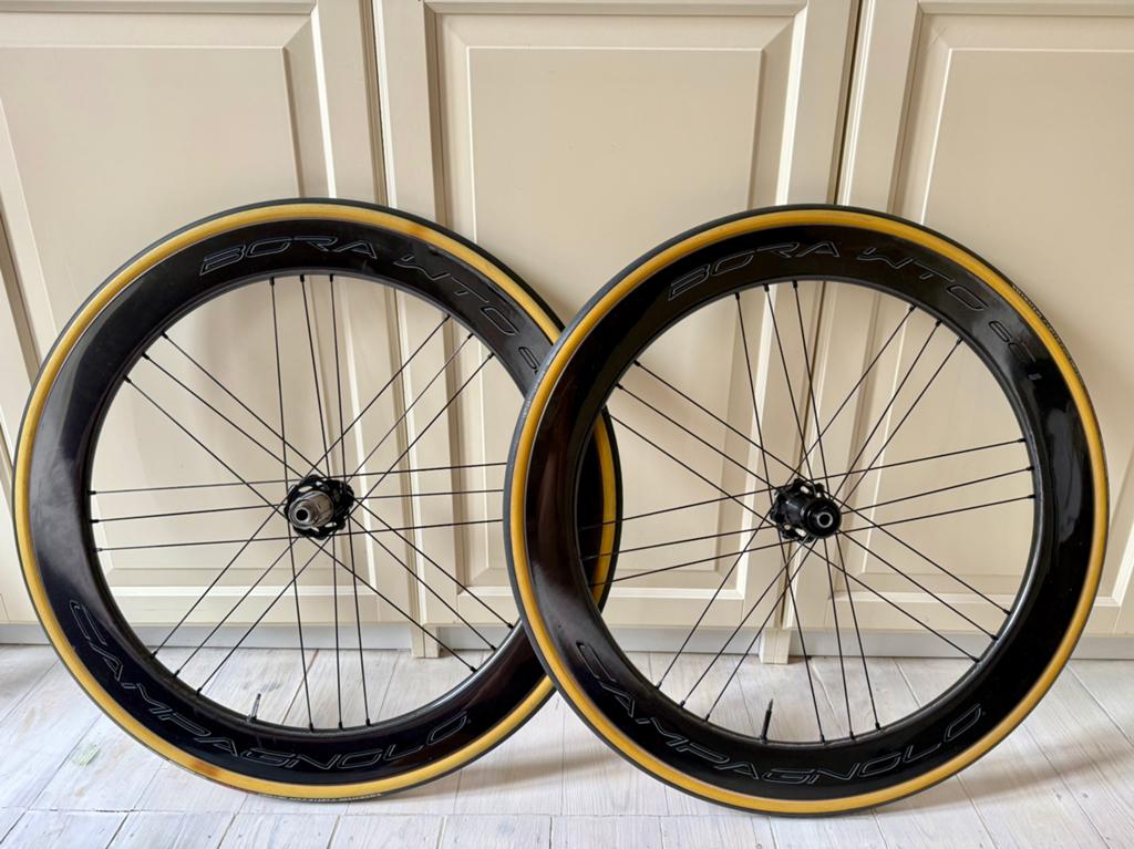 Roues Carbone Campagnolo Bora Wto 45 & 60mm, Comme neuf, Enlèvement, Carbone, Racefiets