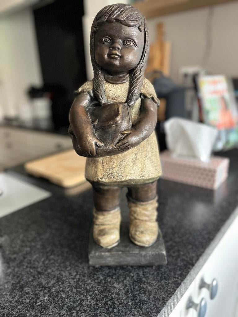 Prachtig Bronzen beeldje vintage, Ophalen, Zo goed als nieuw