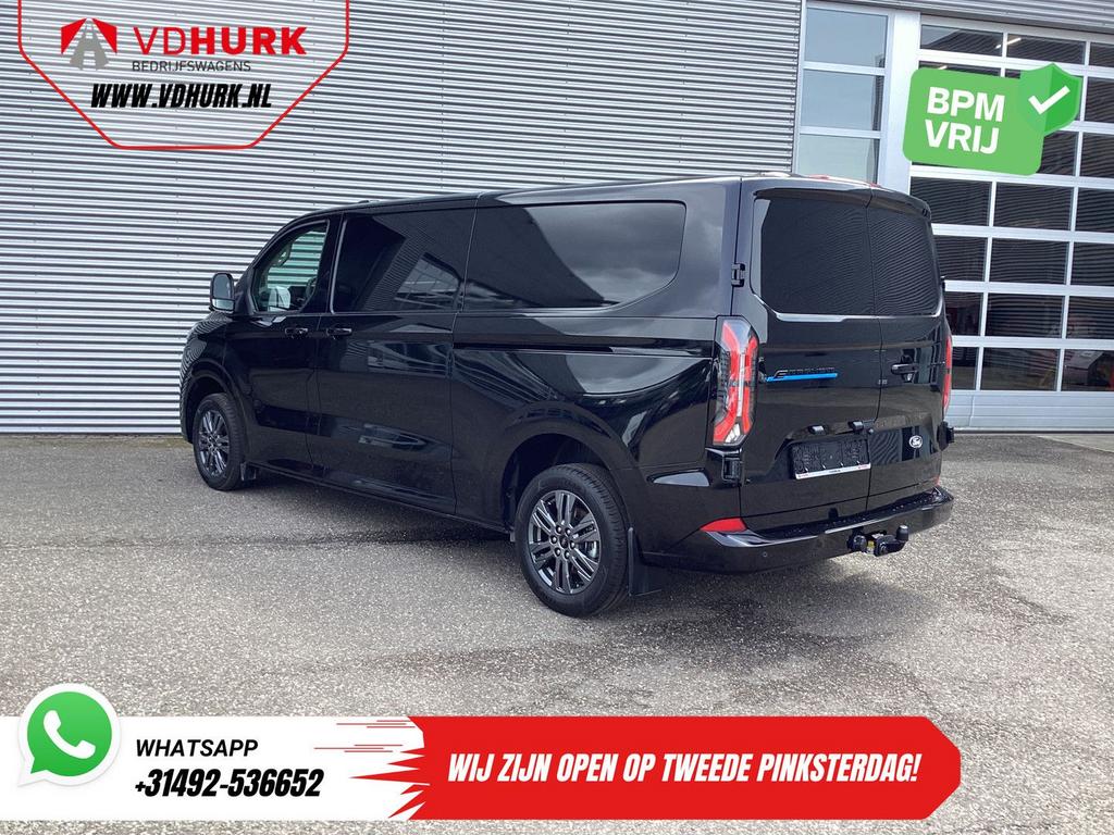 Ford E-Transit Custom 71 kWh 218 pk 340 km WLTP L2 Limited G, Auto's, Bestelwagens en Lichte vracht, Automaat, Zwart, Ford, Onderhoudsboekje