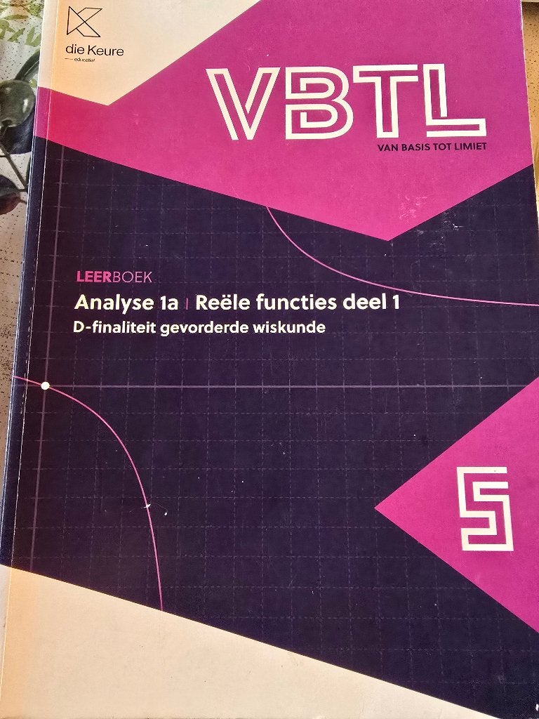 Vbtl 5 analyse 1a: reele functies deel 1, Boeken, ASO, Wiskunde A, Ophalen of Verzenden, Nieuw