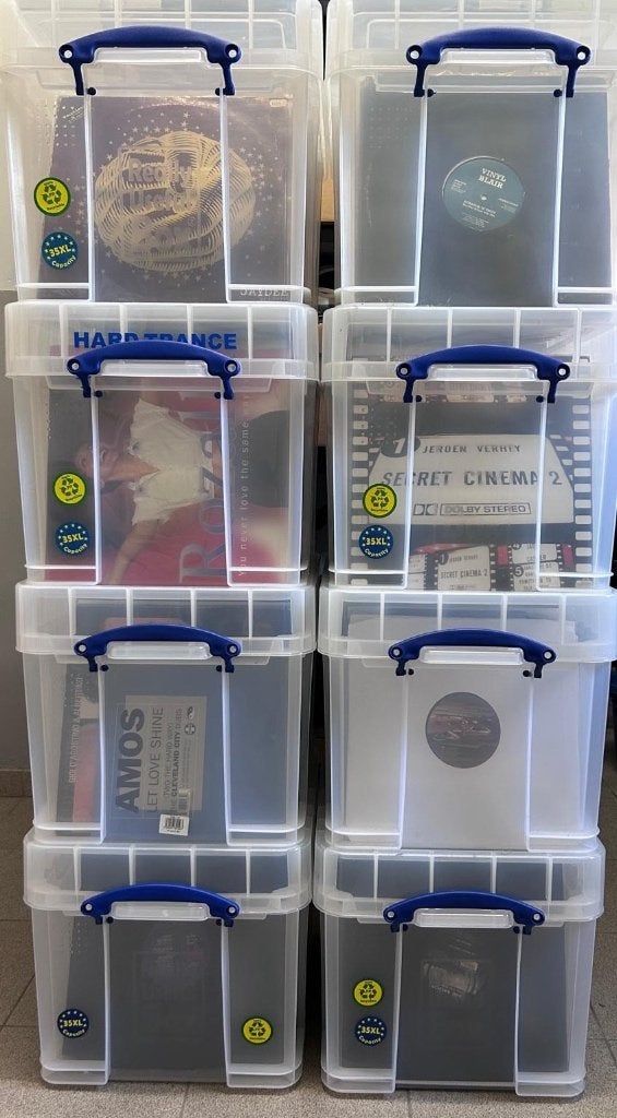 Groot lot 1100 vinyl platen uit een voormalige DJ-collectie, Cd's en Dvd's, Vinyl | Dance en House, Ophalen, Gebruikt, 12 inch