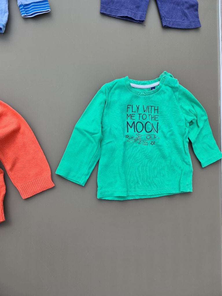 groene pull, trui Tom Taylor 9-12m/74cm, Enfants & Bébés, Enlèvement, Comme neuf