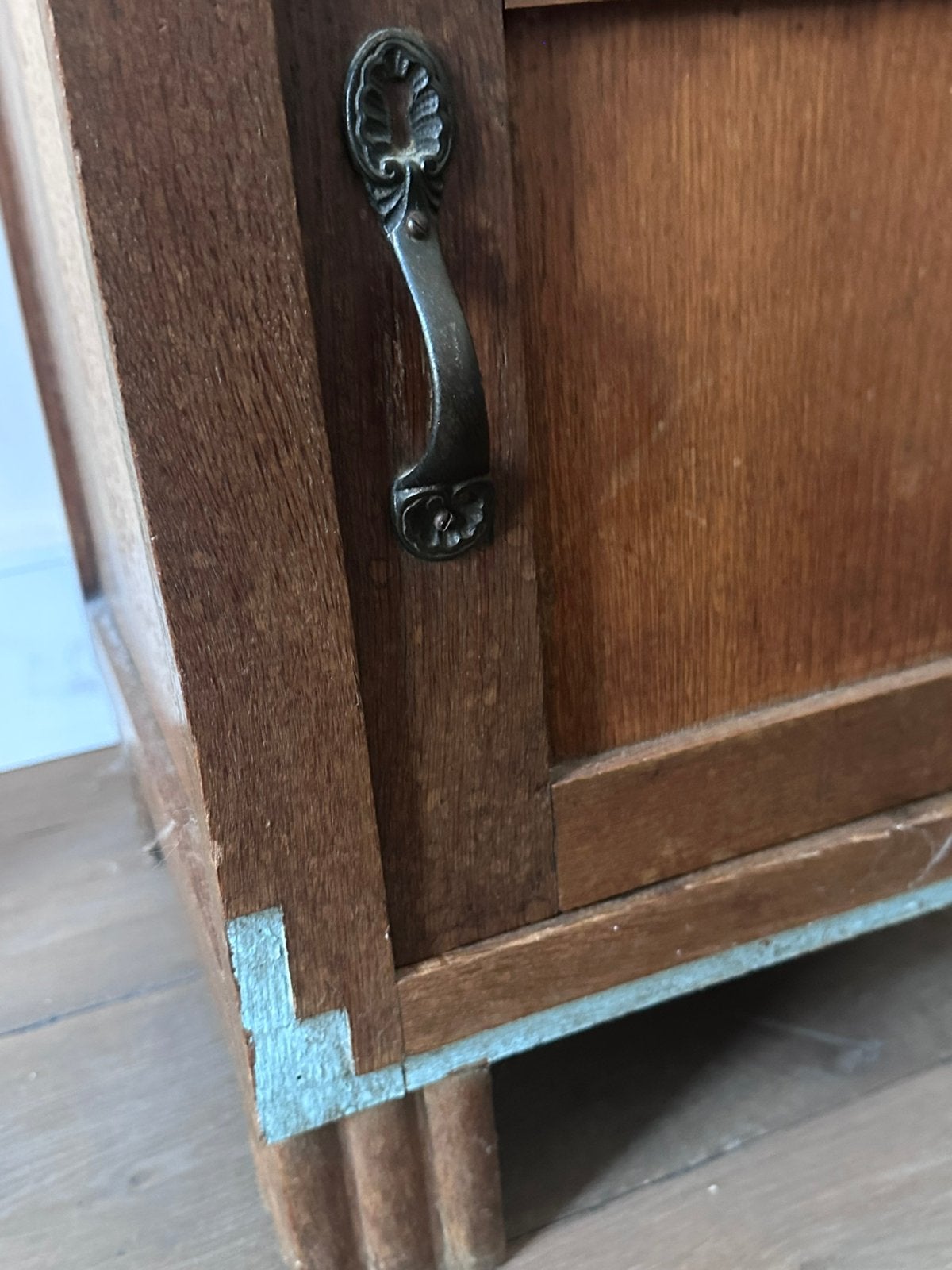 Art deco nachtkastjes (2) met marmeren bovenplaat, Huis en Inrichting, Ophalen, Gebruikt, Minder dan 45 cm, 55 tot 70 cm