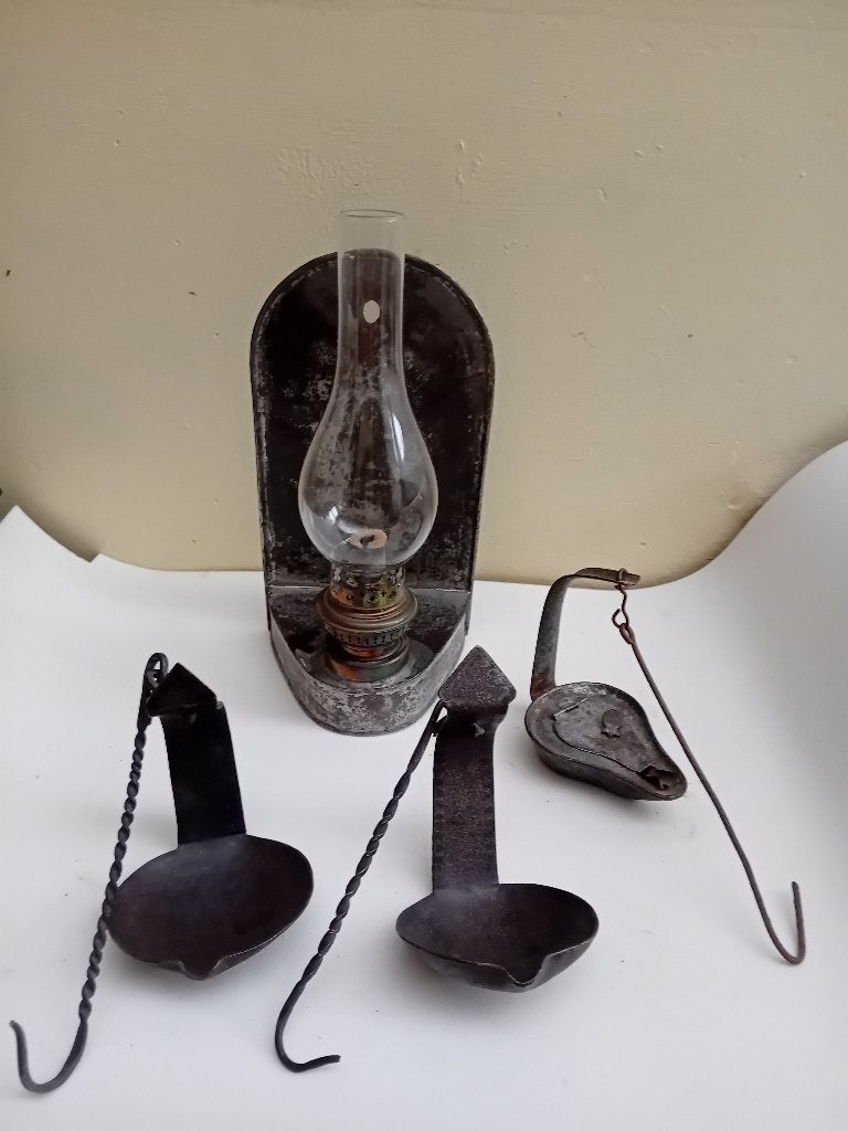 Lot de lampes à huile anciennes, Antiek en Kunst, Ophalen
