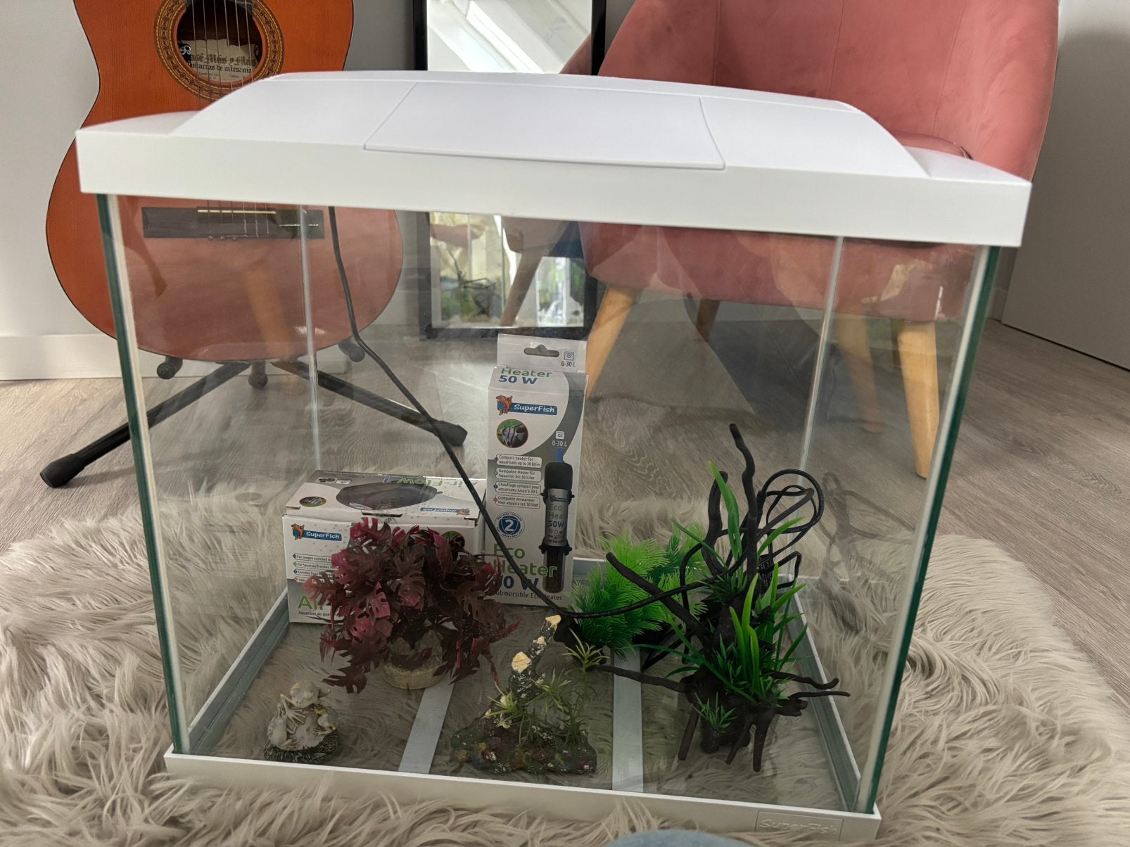 Superfish aquarium start 50 met toebehoren, Ophalen, Decoratie, Gebruikt, Pomp