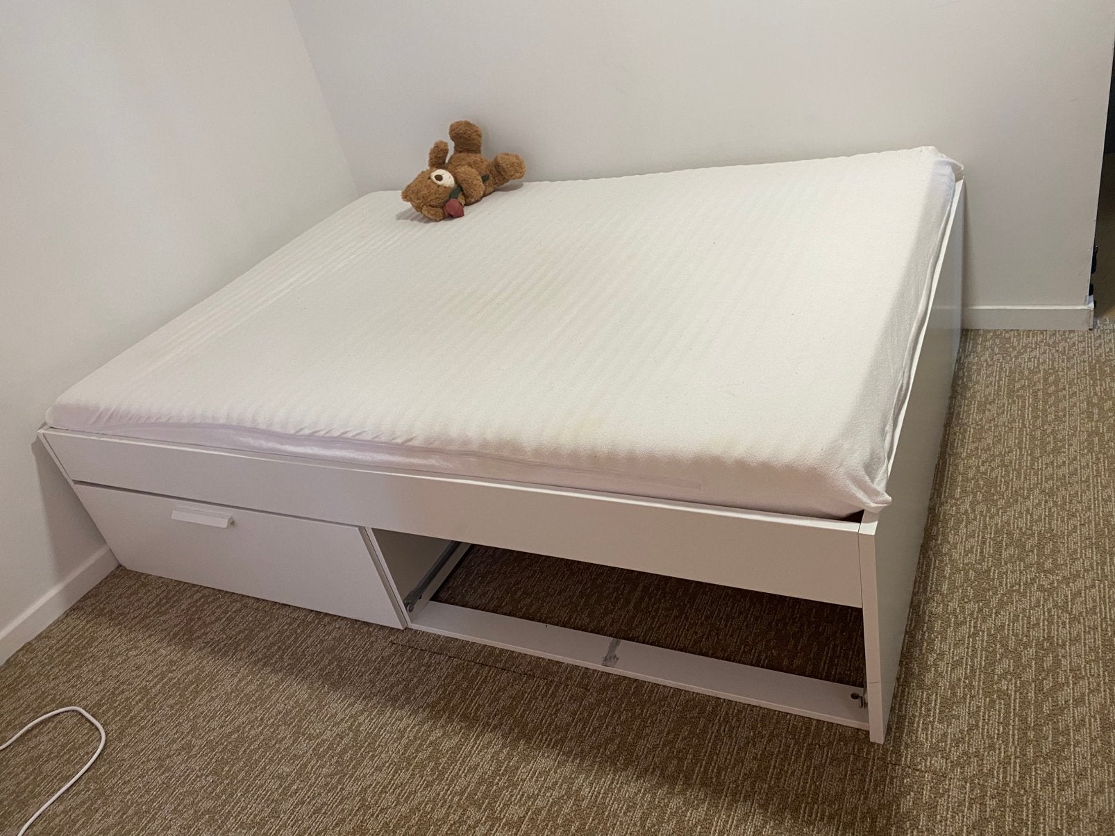 Lit Ikea avec tiroirs de rangement 140 cm x 200 m, 140 cm, Enlèvement, Utilisé, 200 cm