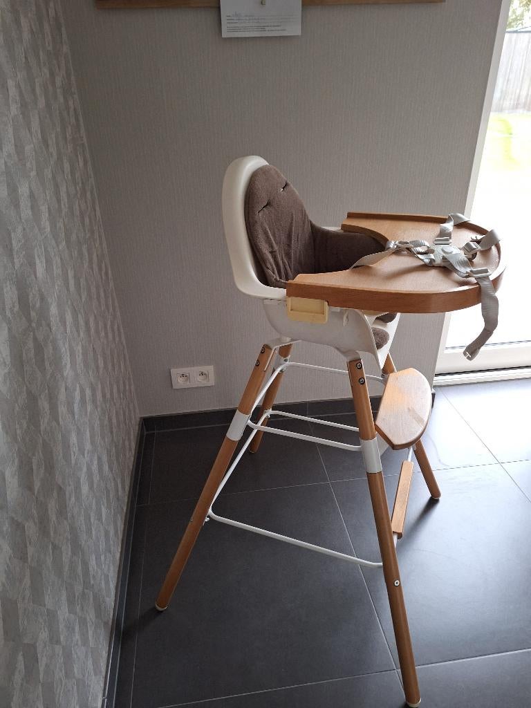 Childhome Evolu Kinderstoel - hoge stoel - 5 punts gordel, Ophalen, Gebruikt, Gordel(s)
