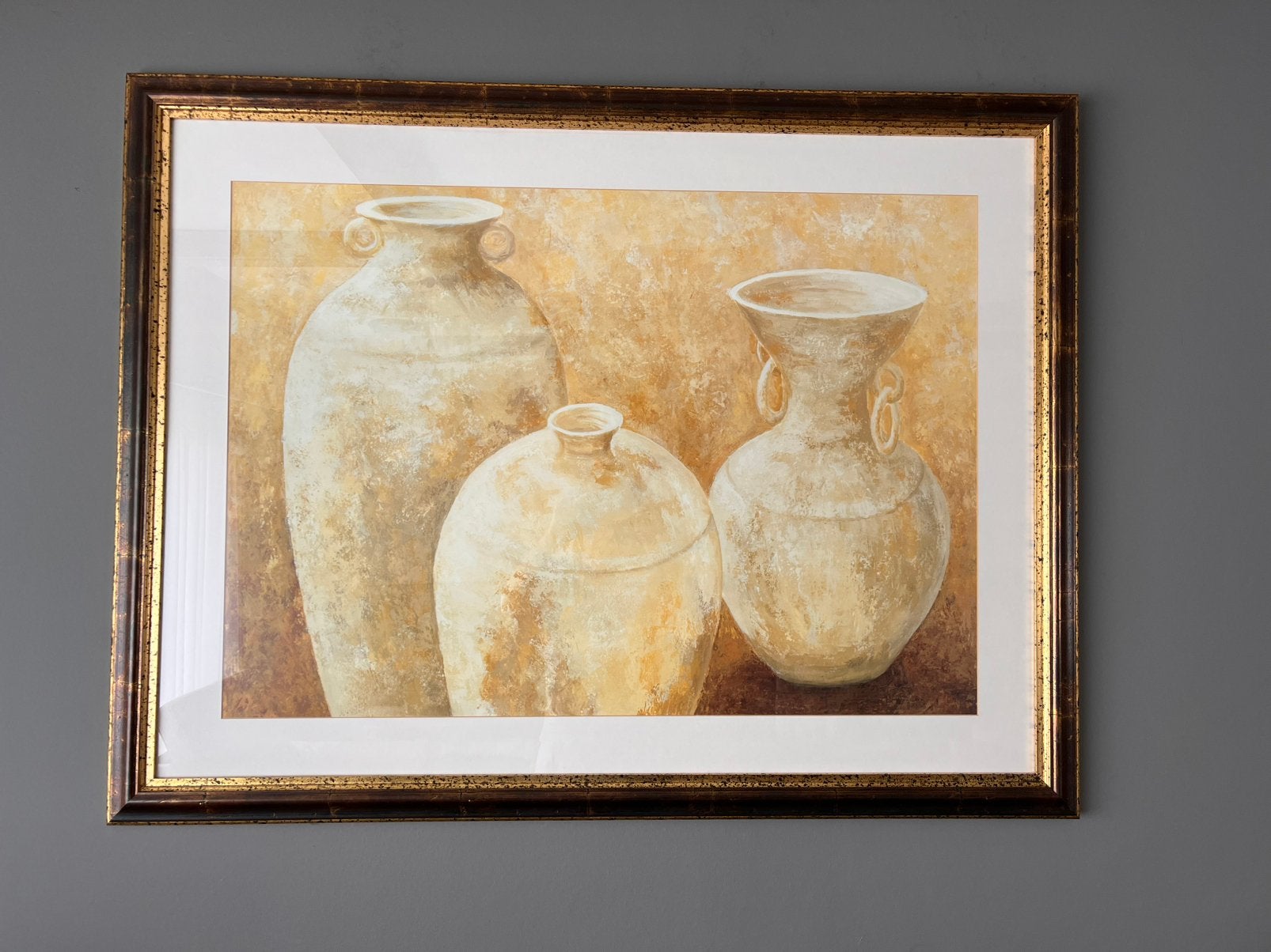 Schilderij met mooie goudlook kader, Antiek en Kunst, Ophalen, Overige materialen