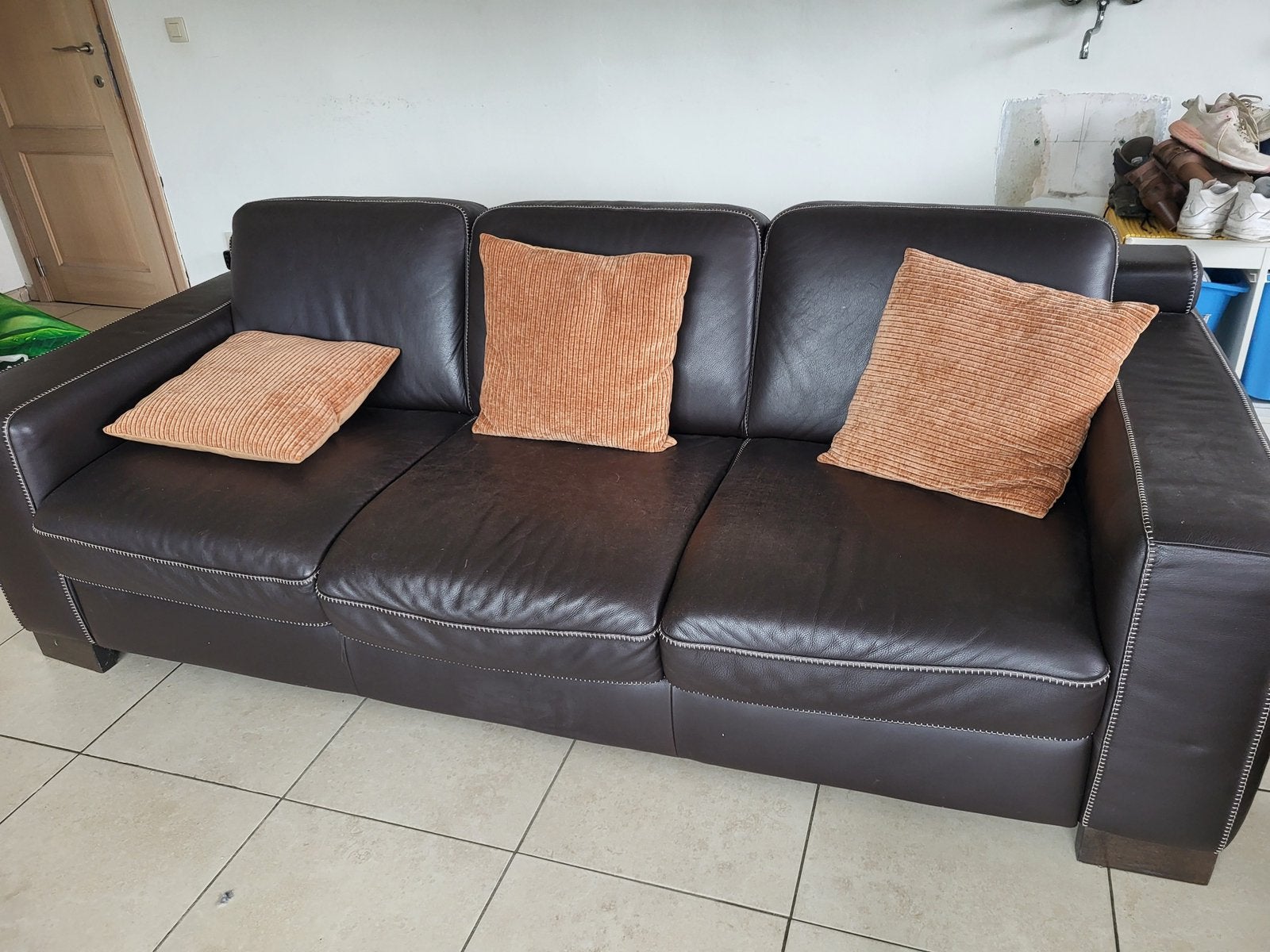 Lederen zetel Natuzzi, Enlèvement, Comme neuf