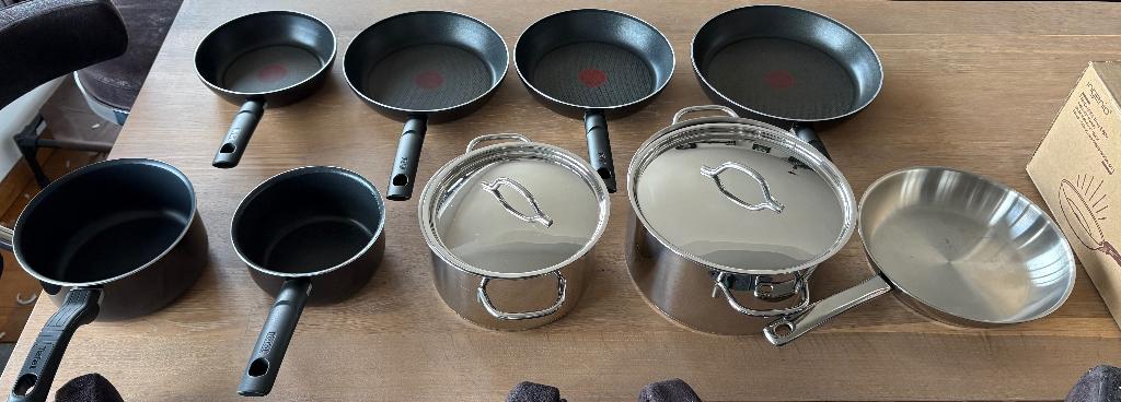 Lot de poêles tefal, Maison & Meubles, Cuisine | Casseroles & Poêles, Enlèvement, Comme neuf, Autres matériaux, Ensemble de casseroles