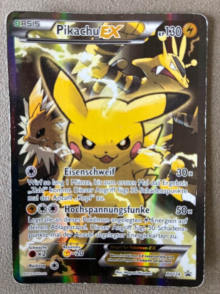 Pokemon Pikachu EX 130, Ophalen of Verzenden, Zo goed als nieuw, Losse kaart