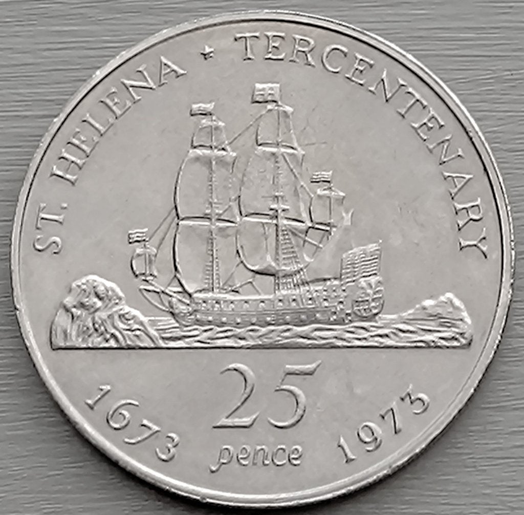 munt St Helena 25 pence 1973 : Herstelde Britse Regel, Timbres & Monnaies, Monnaies | Afrique, Enlèvement ou Envoi