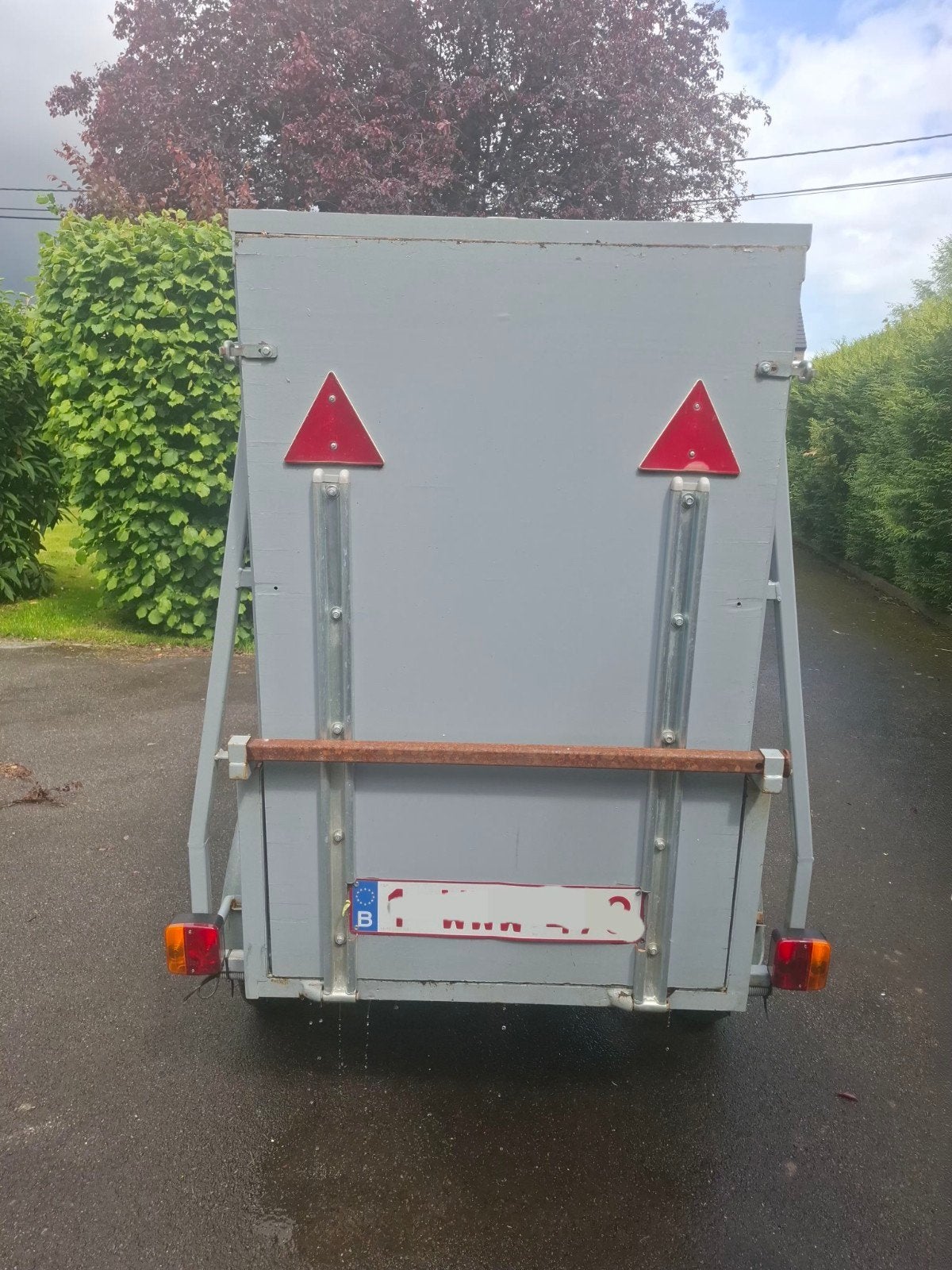 Remorque fermée sécurisée – plancher zinc – rampe, Enlèvement, Utilisé
