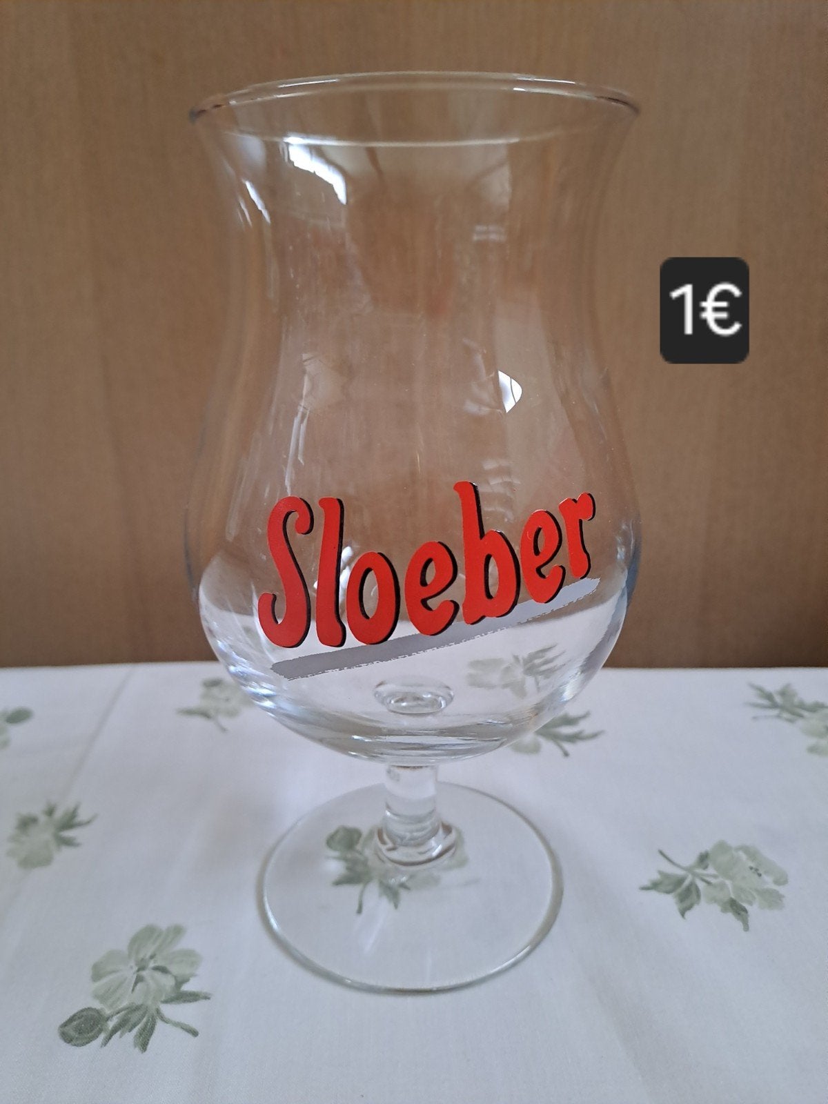 Sloeber bierglas, Ophalen, Bierglas