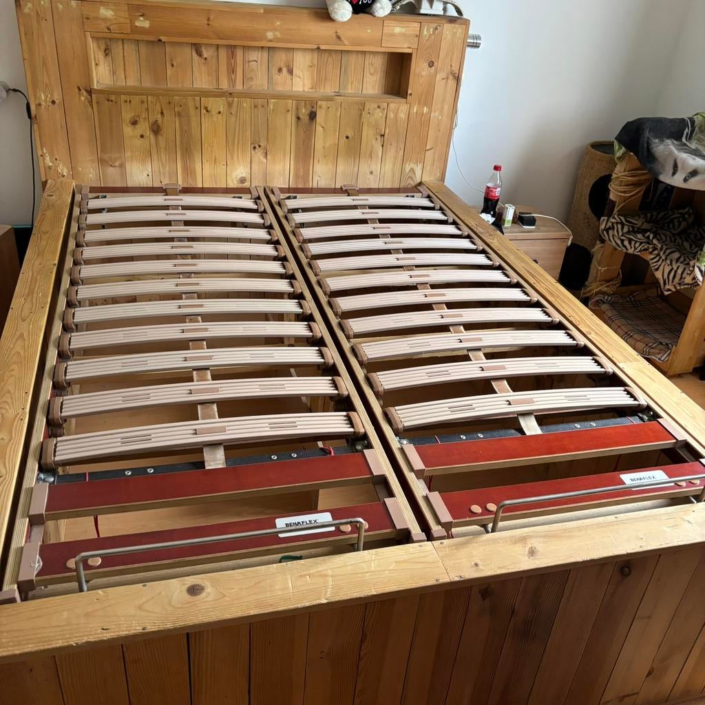 Bed zonder lattenbodem, 140 cm, Brun, Enlèvement, Utilisé