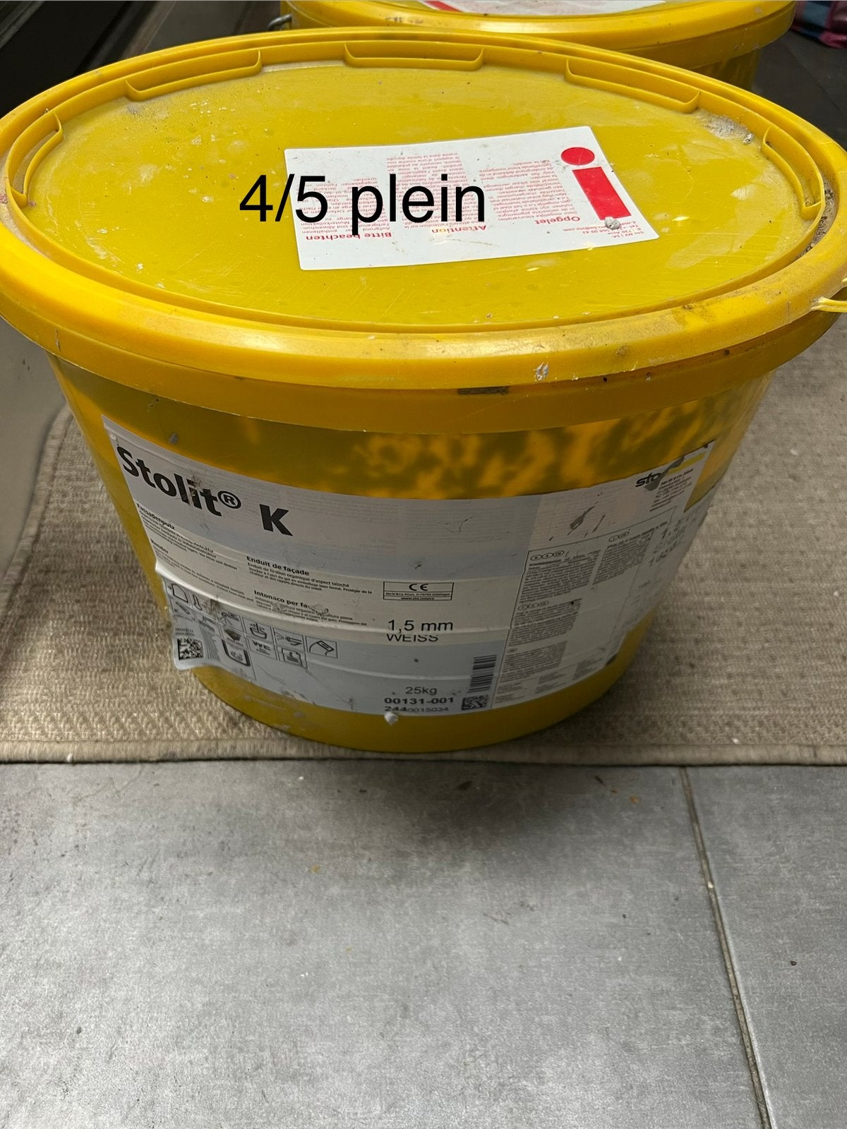 Gevelpleisters van STO-kwaliteit, Doe-het-zelf en Bouw, Verf, Beits en Lak, Ophalen, Zo goed als nieuw, Wit