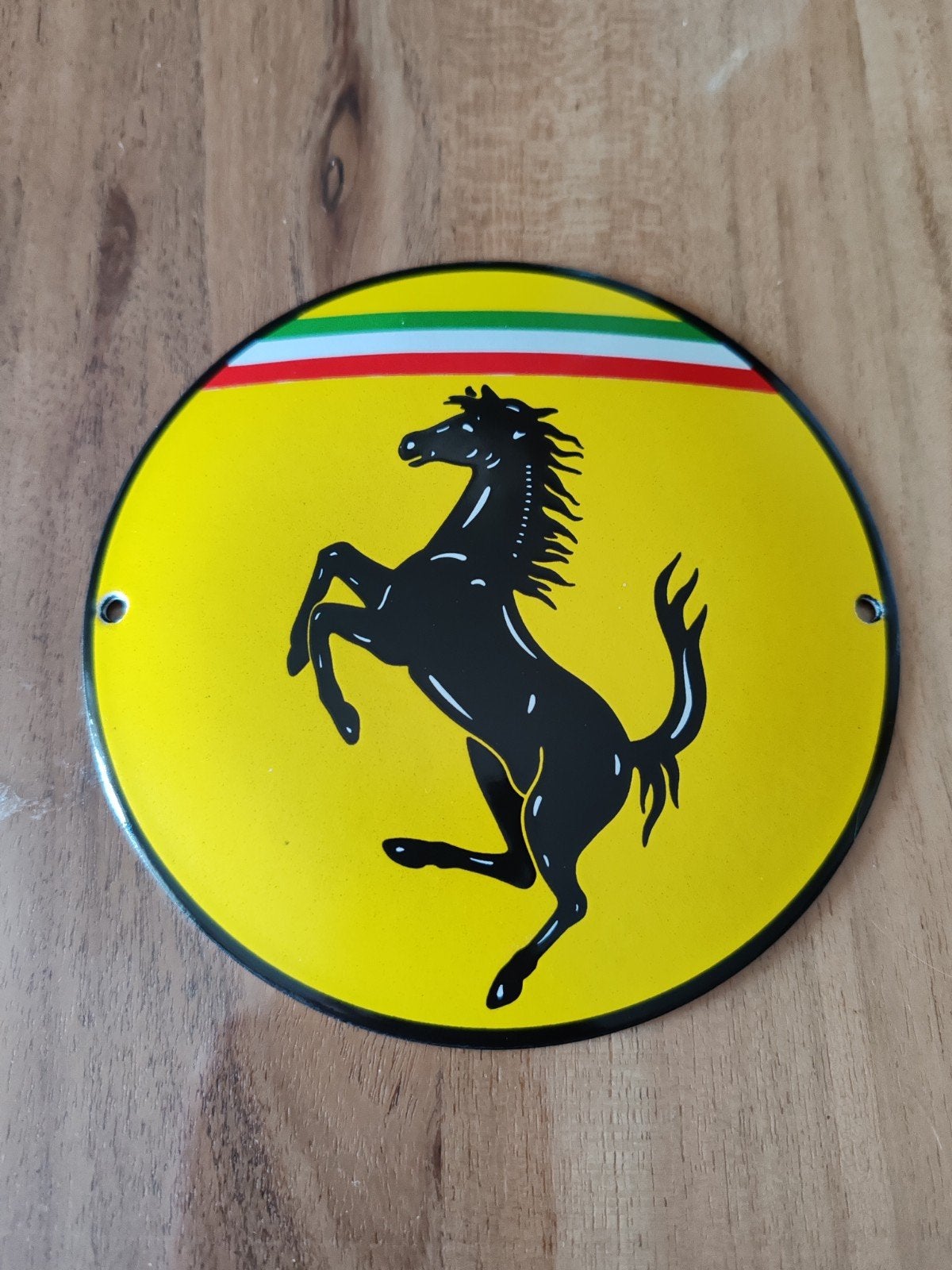 Plaque émaillée Ferrari, Enlèvement ou Envoi, Comme neuf, Panneau publicitaire