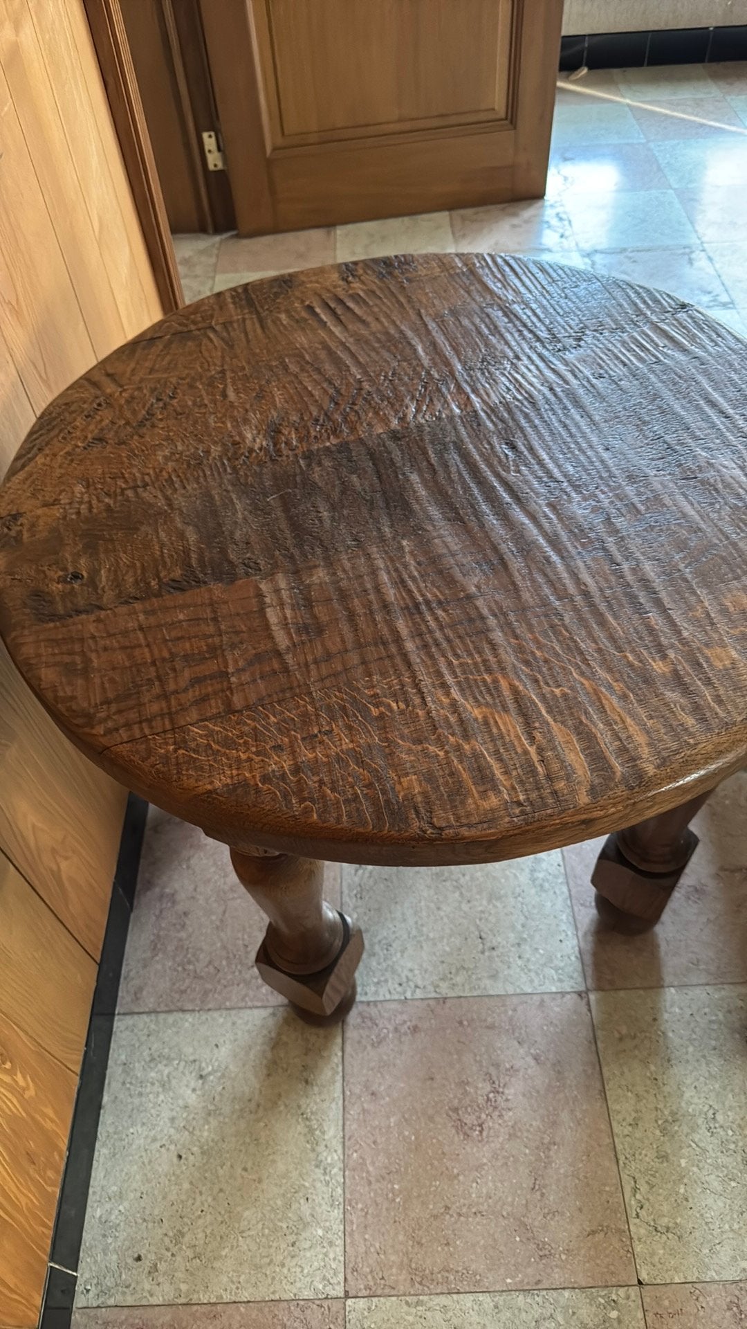 Handgemaakte eiken salontafel, Ophalen, Zo goed als nieuw