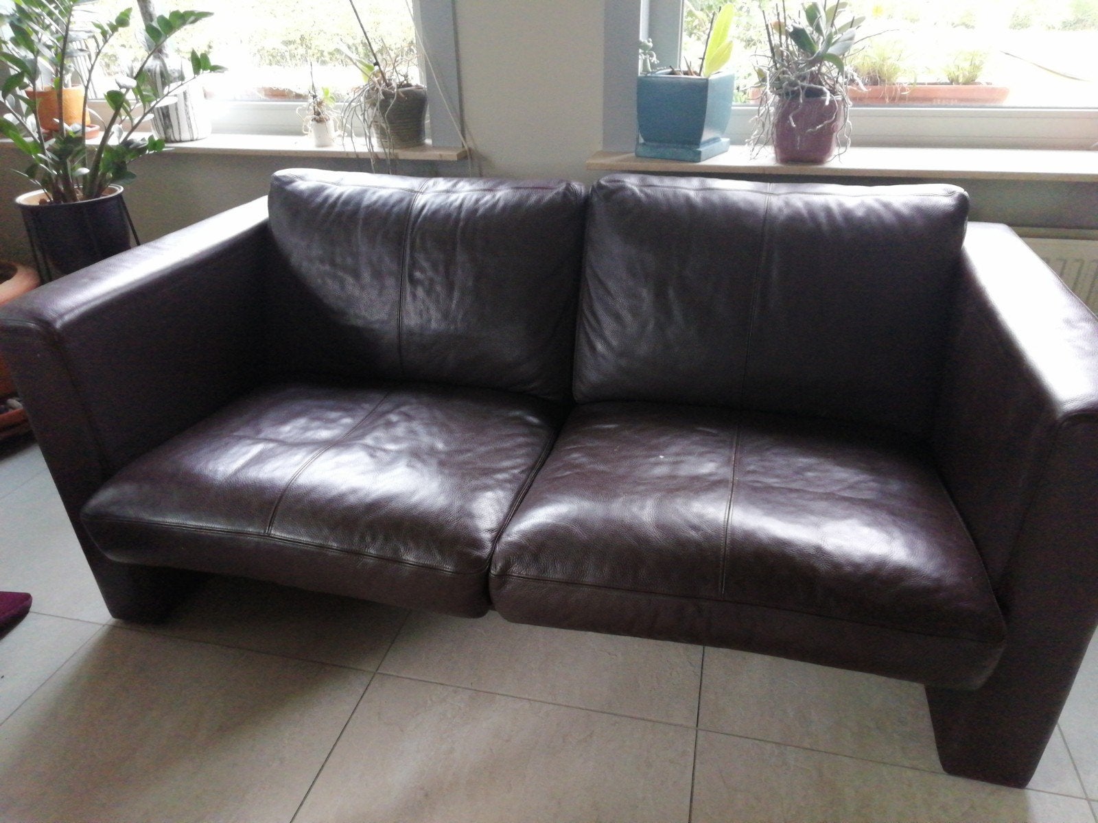 Zetel bruin leder, nu of nooit moet morgenmiddag weg., Ophalen