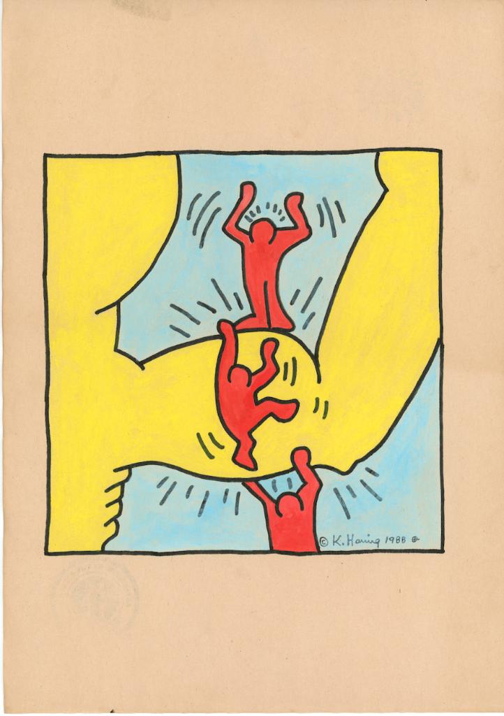 Keith Haring Artwork, Antiquités & Art, Art | Peinture | Moderne, Envoi, Signé, Impression