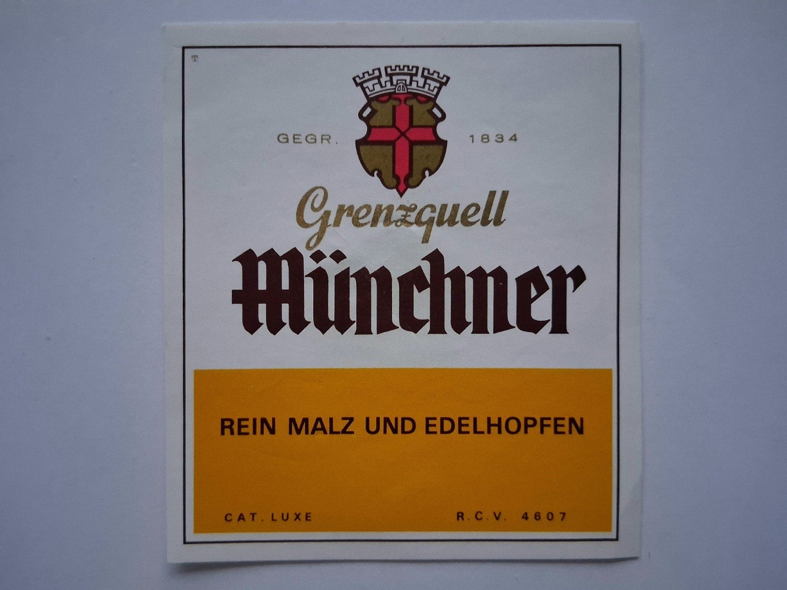 bieretiket Belgie Eupener Bierbrauerei Eupen: Munchner, Collections, Envoi, Utilisé, Autres types, Autres marques
