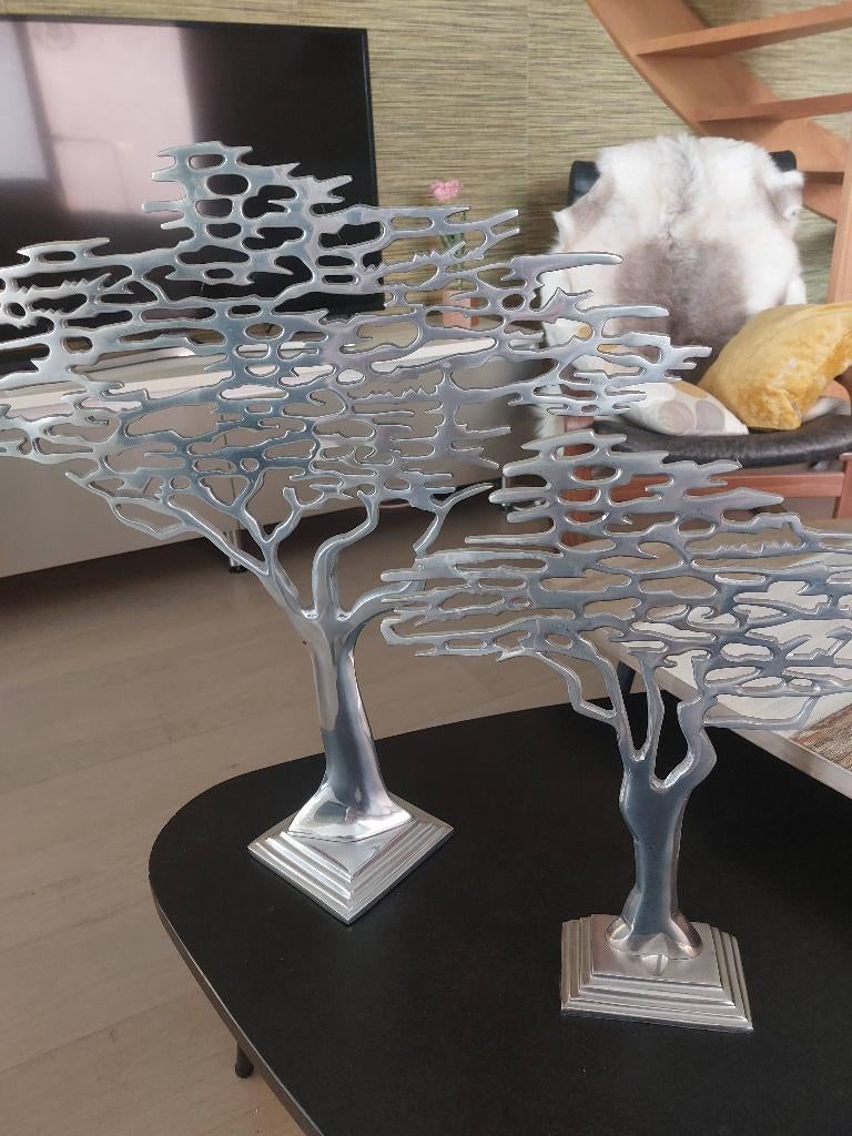 Savanne bomen in gegoten verzilverd aluminium, Ophalen