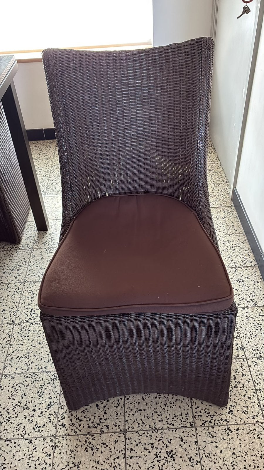 Mooie bruine stoelen voor eettafel 6 stuks, Osier ou Rotin, Brun, Enlèvement, Cinq, Six Chaises ou plus