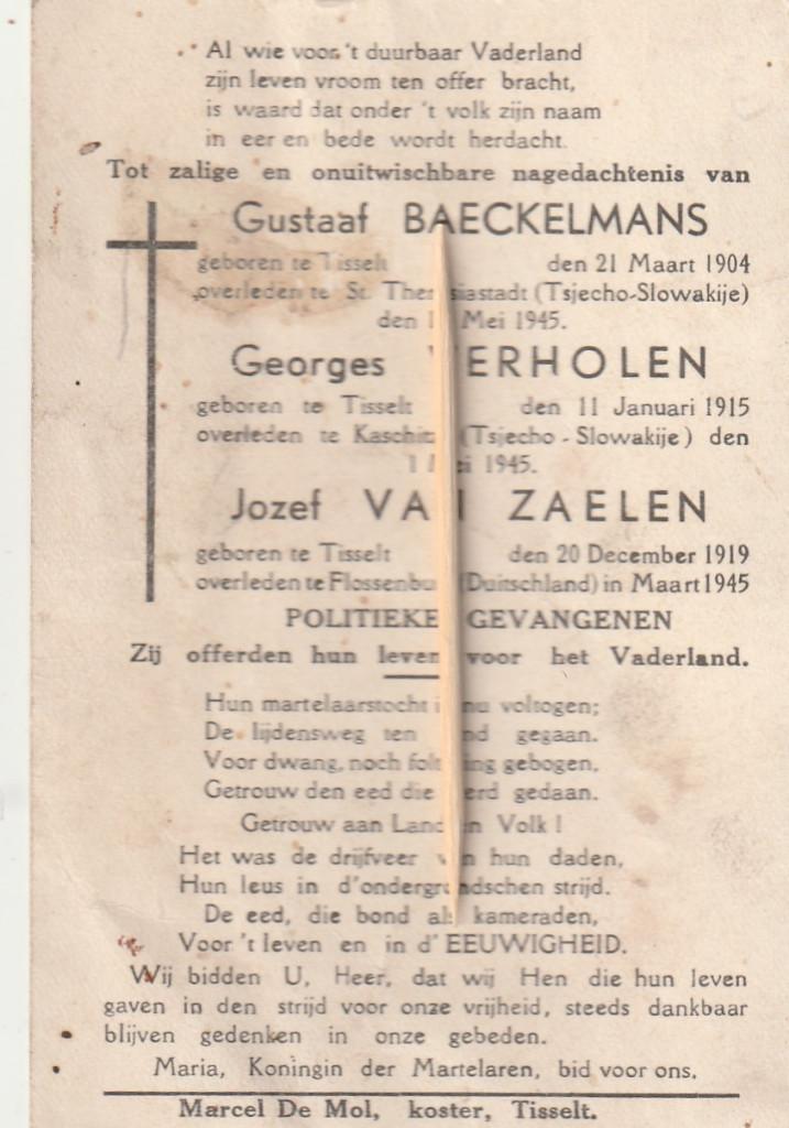 Oorlogsslachtoffer : 1940-45, Verzenden