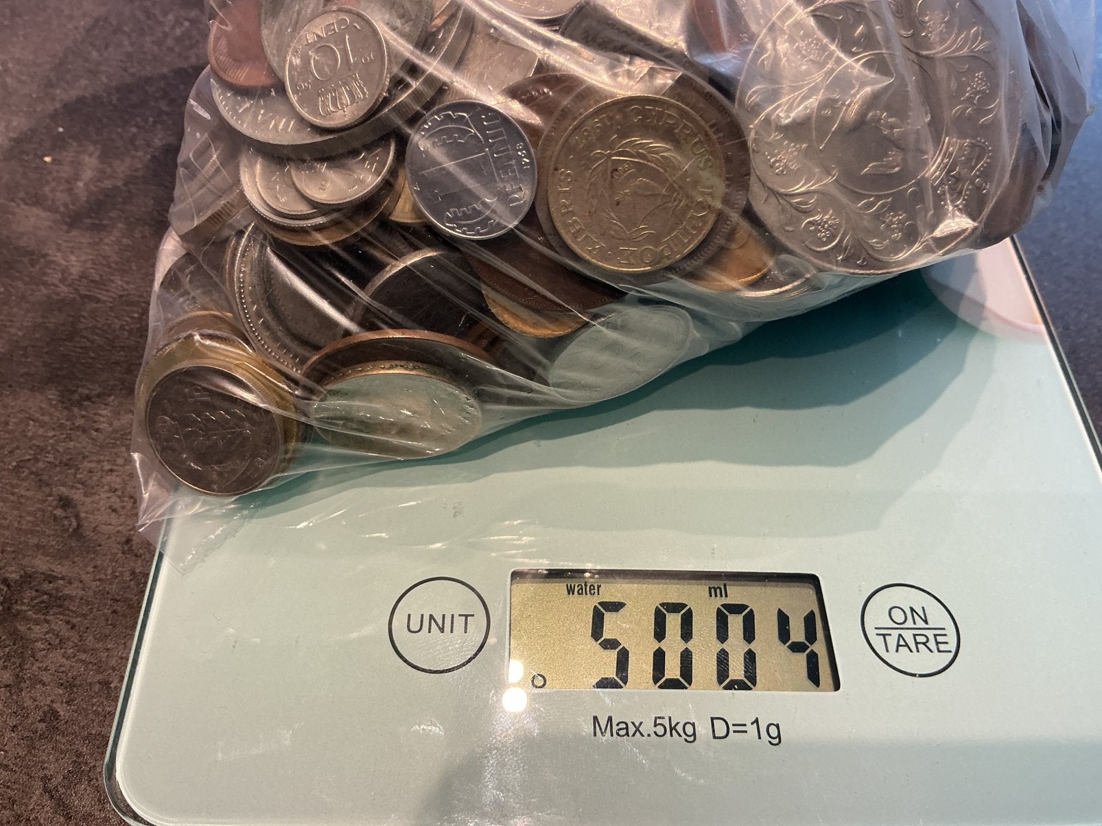 5 kilos de pièces diverses dans le monde entier 8/kg, Enlèvement ou Envoi, Monnaie