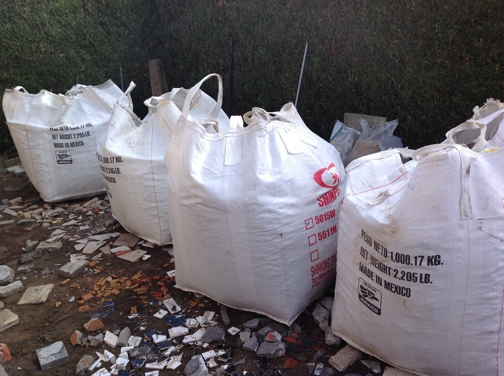 Big bag Bouw 1000 kg, Ophalen