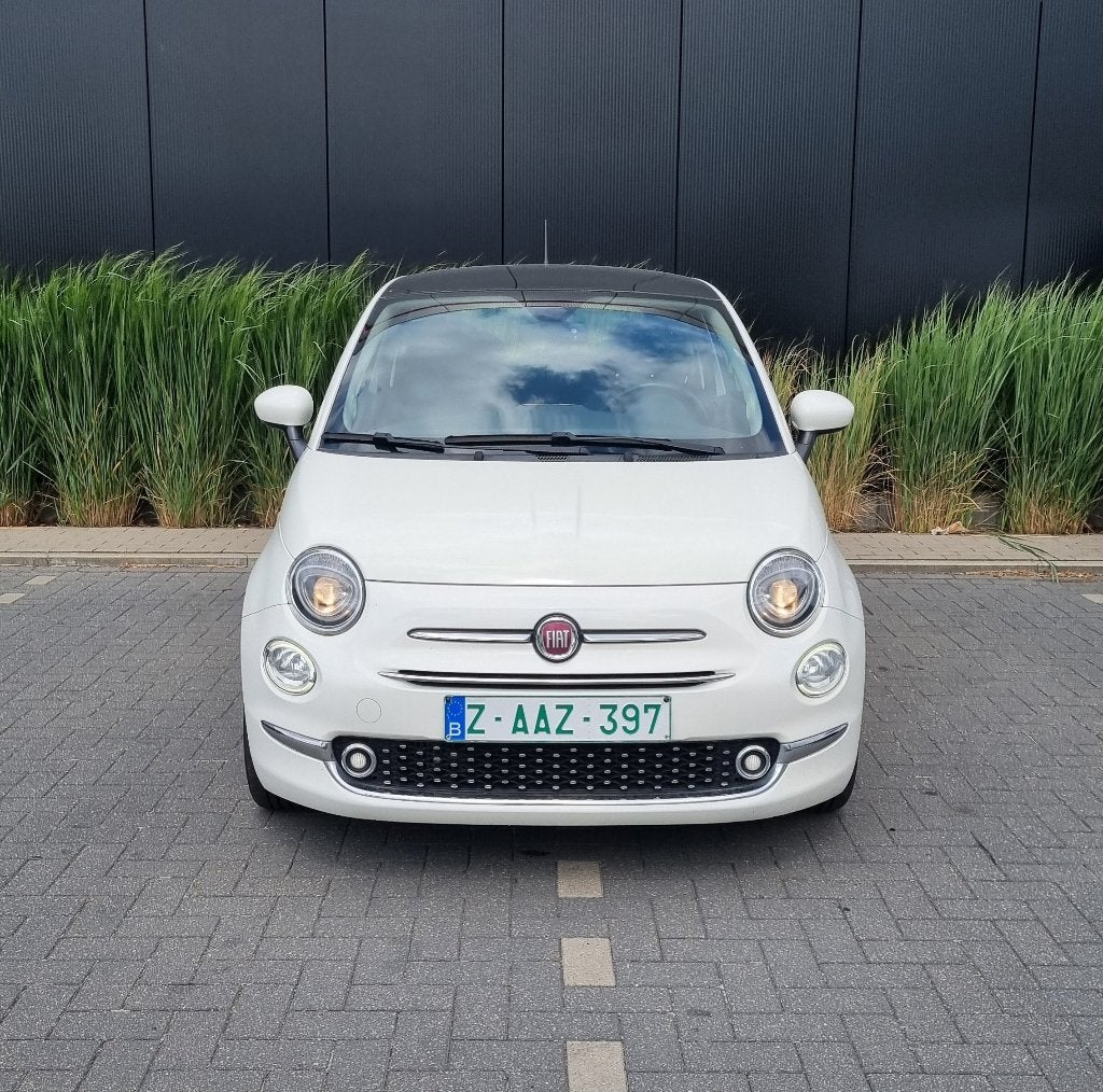 Fiat 500 Full option Pano/Leer/Navi/Airco etc, Auto's, Fiat, 88 g/km, Wit, Bedrijf, Handgeschakeld
