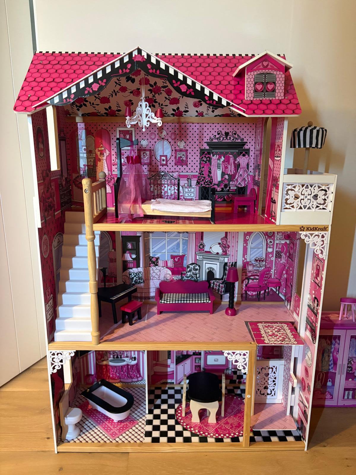 KidKraft Amelia houten poppenhuis, Ophalen, Zo goed als nieuw, Poppenhuis