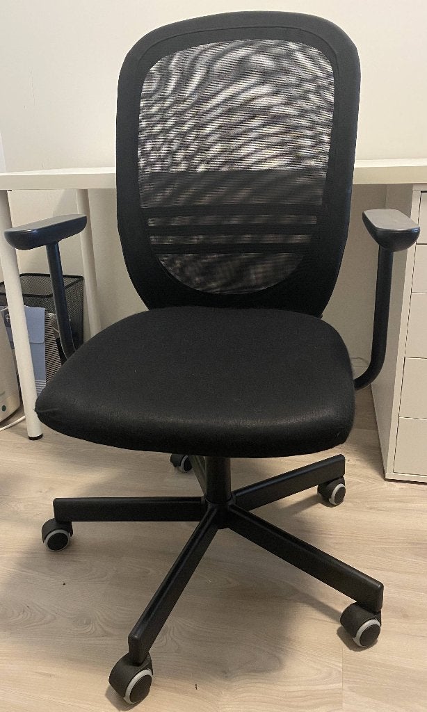 Chaise de bureau noire, Maison & Meubles, Enlèvement, Utilisé, Noir, Chaise de bureau