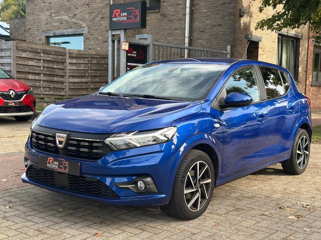 Dacia Sandero 1.0 TCe - 91PK -Camera-Dodehoek-Apple Carplay, Auto's, Voorwielaandrijving, 4 deurs, Stof, Euro 6