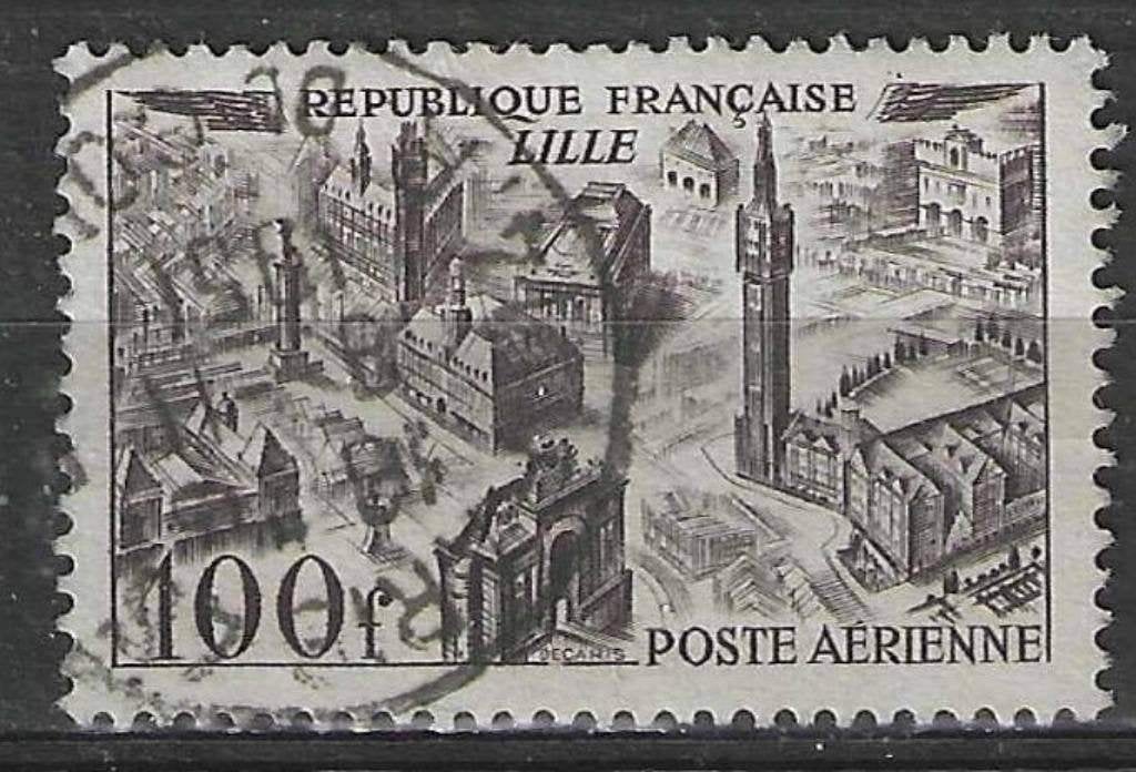France 1949 - Yvert 24PA - Poste aérienne - Lille (ST), Envoi, Affranchi