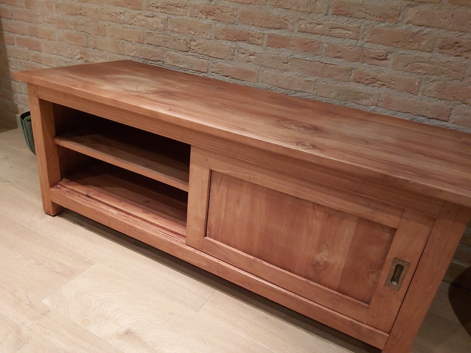 tv kast/ teakhout lengte 1.25m, Ophalen, Teakhout