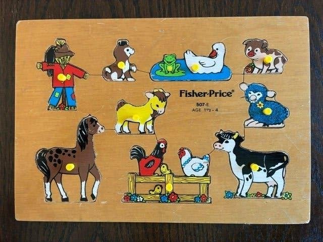 Vintage houten inlegpuzzel Fisher Price, Enfants & Bébés, Jouets | Fisher-Price, Enlèvement ou Envoi, Utilisé
