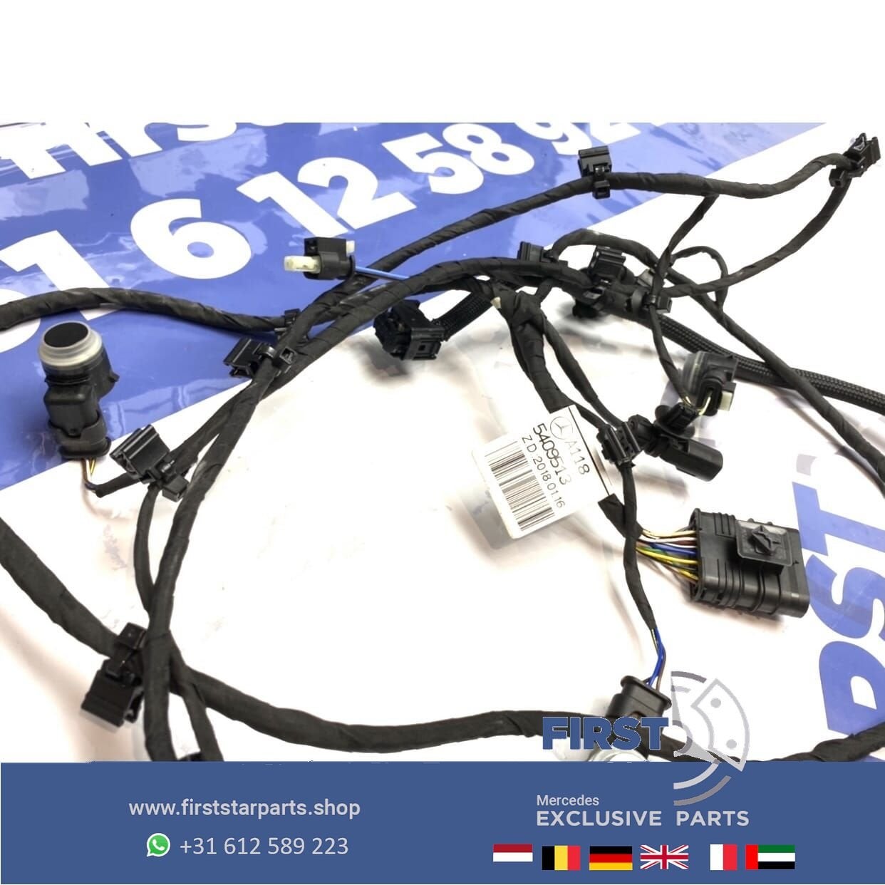 W118 CLA AMG PDC kabel + 6x sensoren set Mercedes voorbumper, Utilisé, -, -, Enlèvement ou Envoi