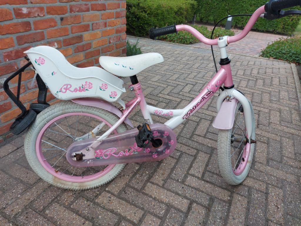 Kinderfiets met zijwielen 16 inch, Fietsen en Brommers, Ophalen, Terugtraprem, Zijwieltjes, Volare