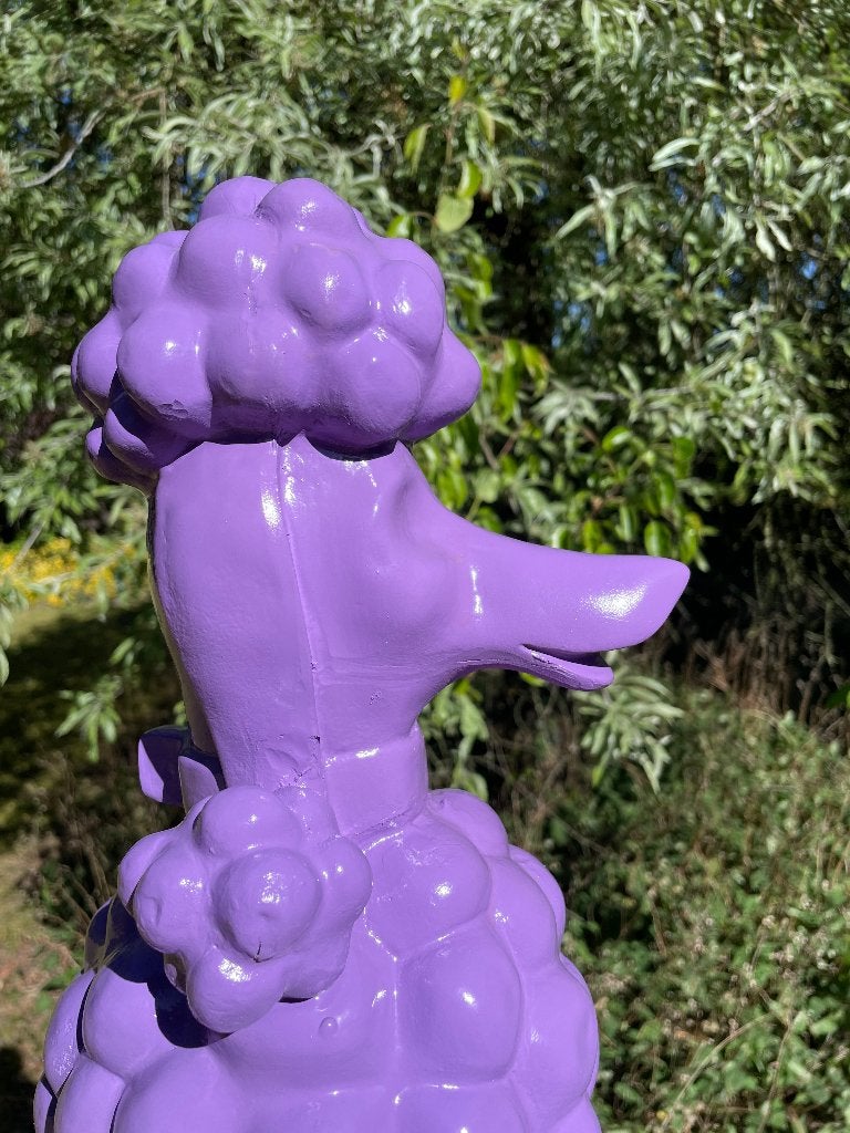 Beeld hond poedel abstract, tuin, gazon  60cm, Ophalen, Nieuw, Kunststof, Dierenbeeld