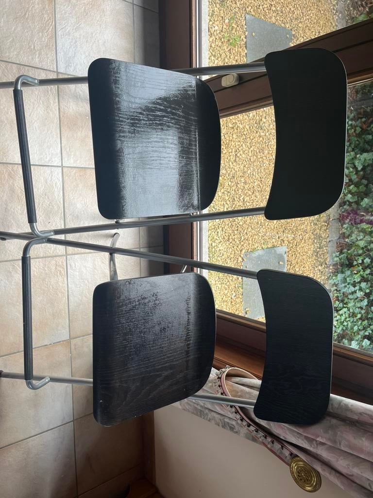 Houten barkrukken, Huis en Inrichting, Stoelen, Ophalen, Zo goed als nieuw, Zwart