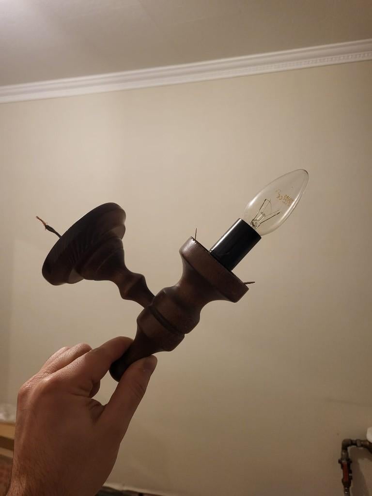 Houten wandlampen, Huis en Inrichting, Ophalen, Gebruikt, Hout