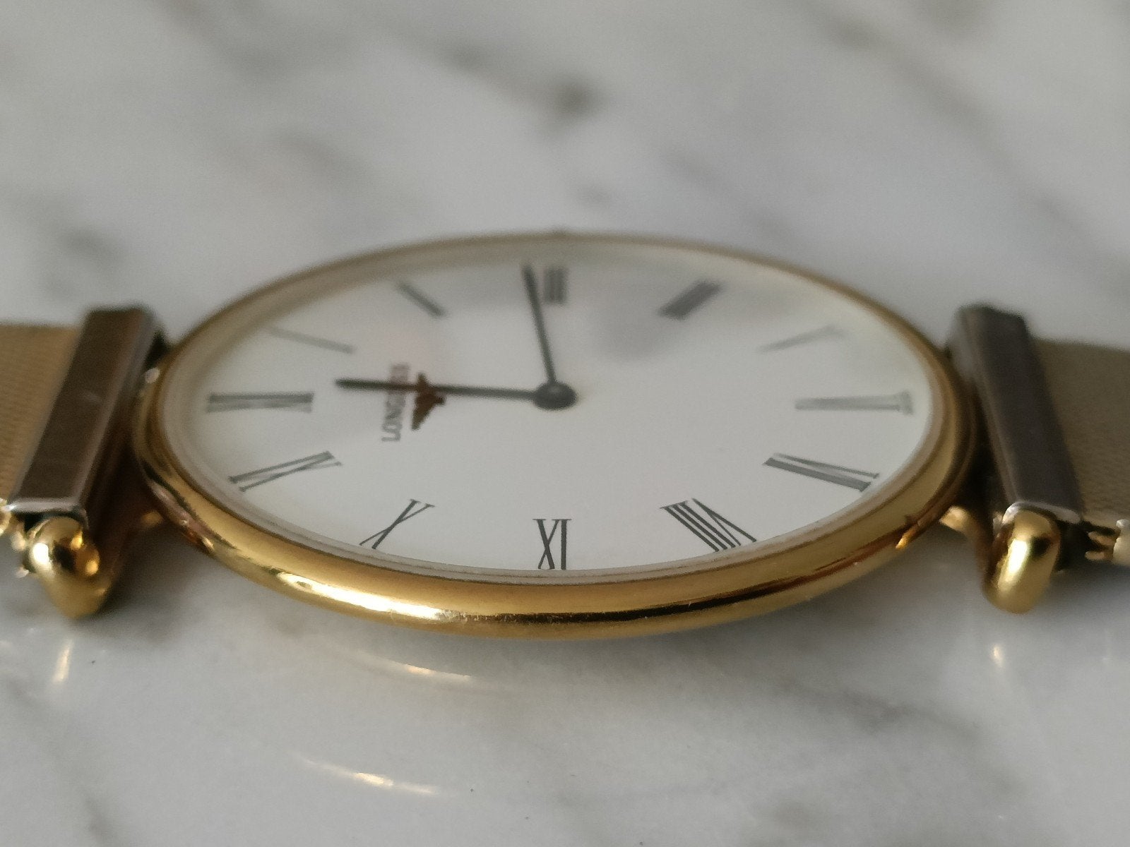 Longines Grande Classique plaqué or 18K. Verre saphir 33mm, Enlèvement, Or, Or