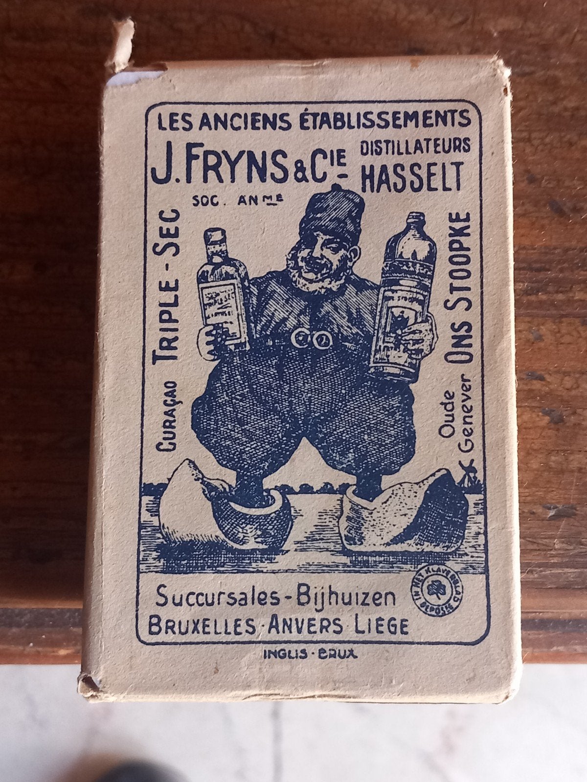 Reclame Fryns likeur Hasselt speelkaarten., Collections, Enlèvement ou Envoi, Emballage