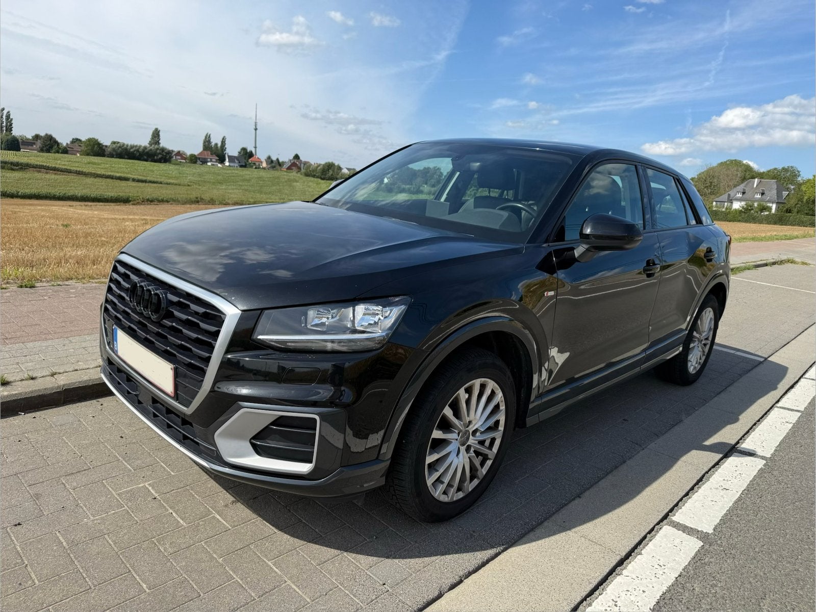 Audi Q2 TFSI 150, Auto's, Audi, 4 cilinders, Zwart, Leder, 1395 cc