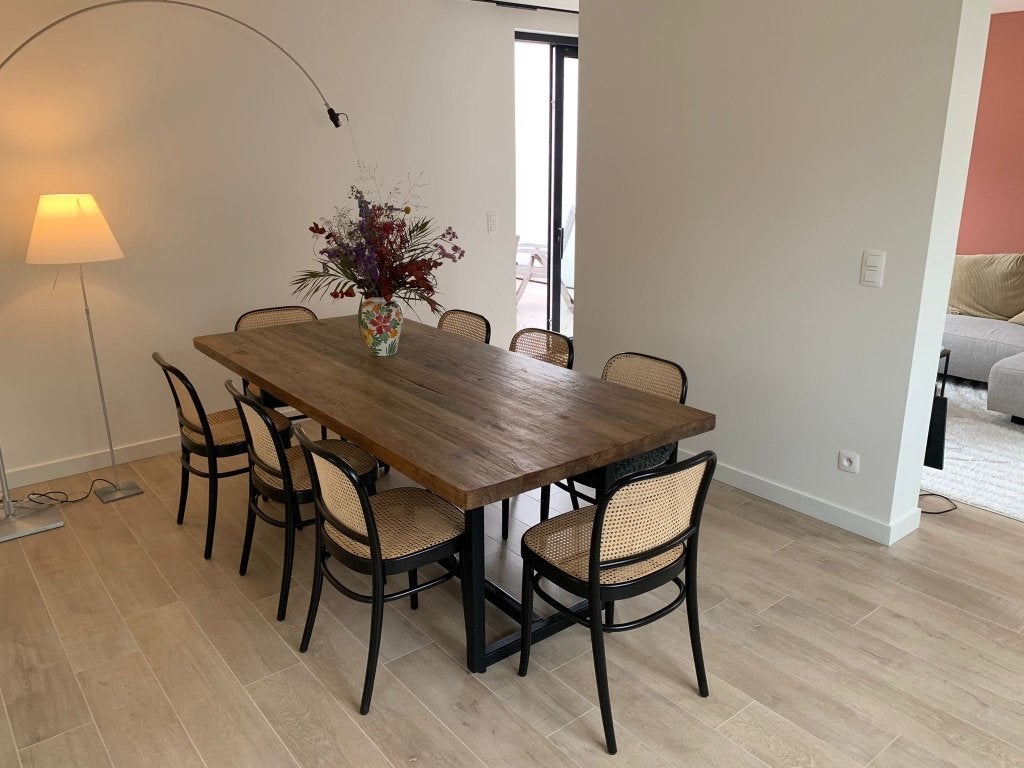 Tafel met eventueel salontafel, Huis en Inrichting, Tafels | Eettafels, Ophalen, 100 tot 150 cm, 200 cm of meer, Zo goed als nieuw