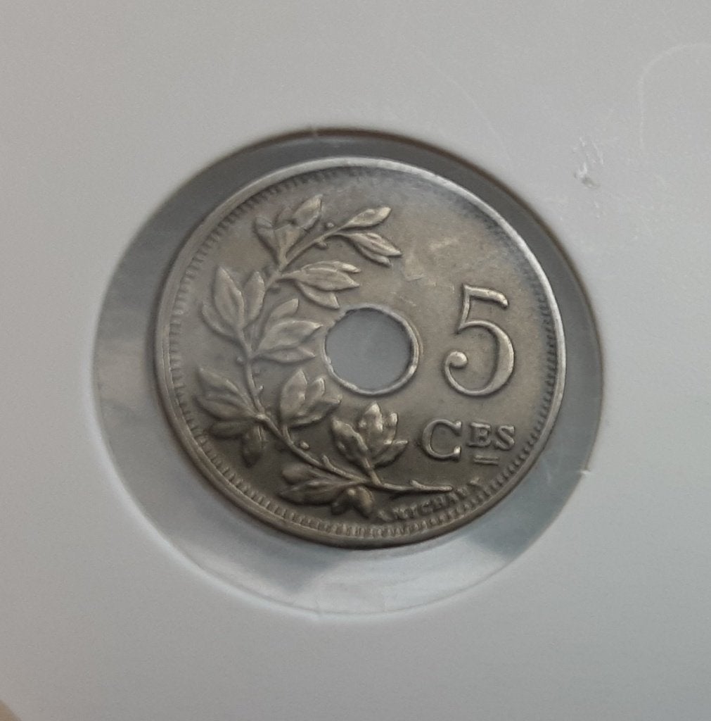 Belgique - 5 cents — 1913 Fr. (Réf 107)., Enlèvement ou Envoi, Métal, Monnaie en vrac