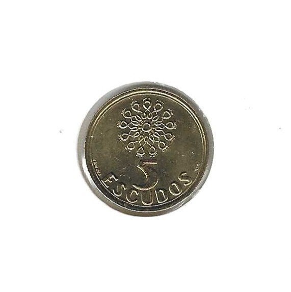 Portugal, 5 Escudos 1998., Postzegels en Munten, Ophalen of Verzenden, Overige landen, Losse munt