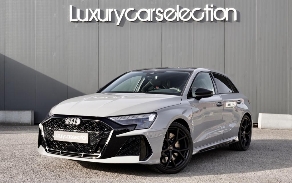Audi RS3 Sportback 2.5 TFSI *RS PACK PLUS/PANO/SONOS/FULL*, Argent ou Gris, Achat, Garantie prolongée, Noir
