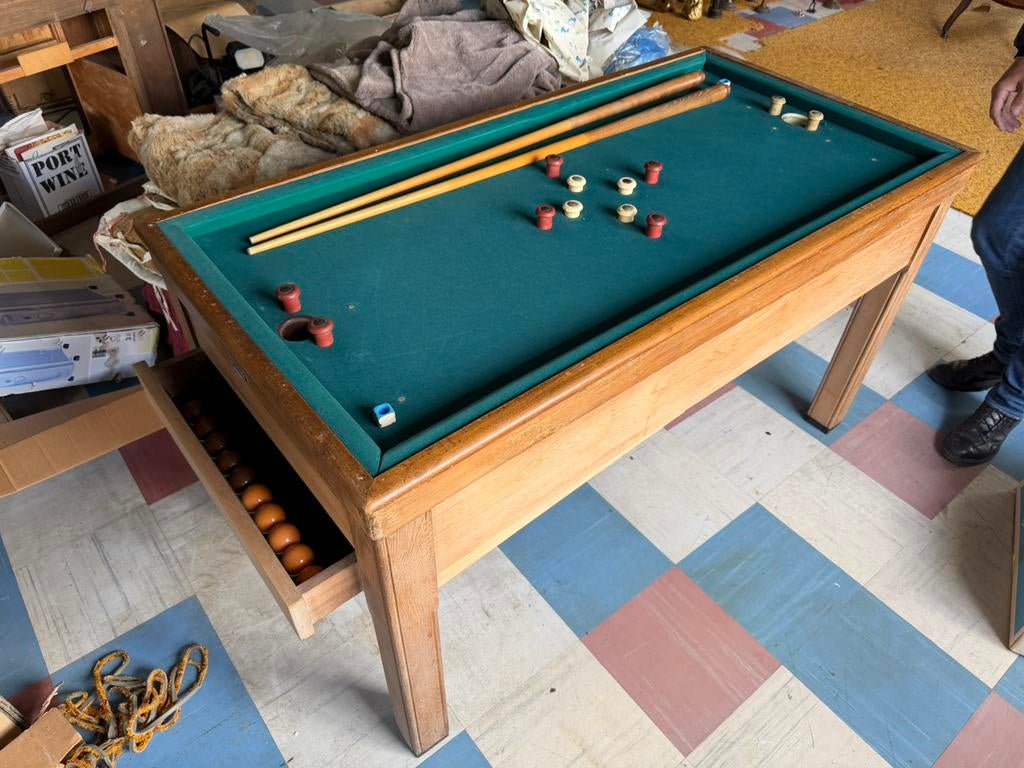 Billard Nicolas ancien H. Basile Bruxelles complet, H. Basile, Enlèvement, Utilisé, Autres types